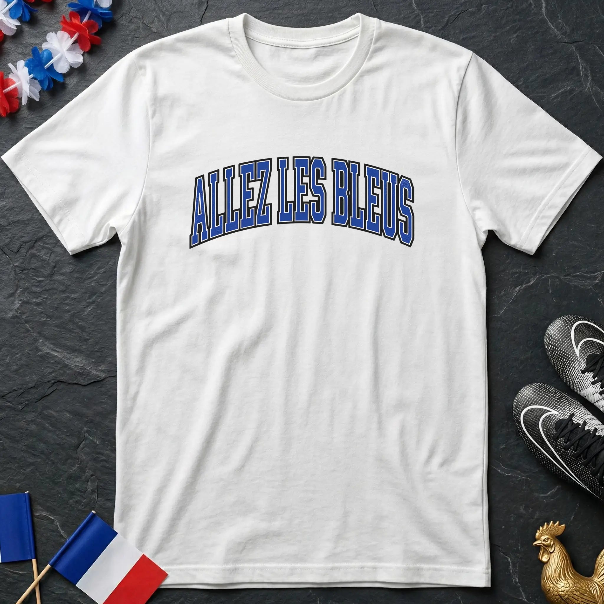 Typographie Varsity Arc Allez Les Bleus T-Shirt Coupe du Monde
