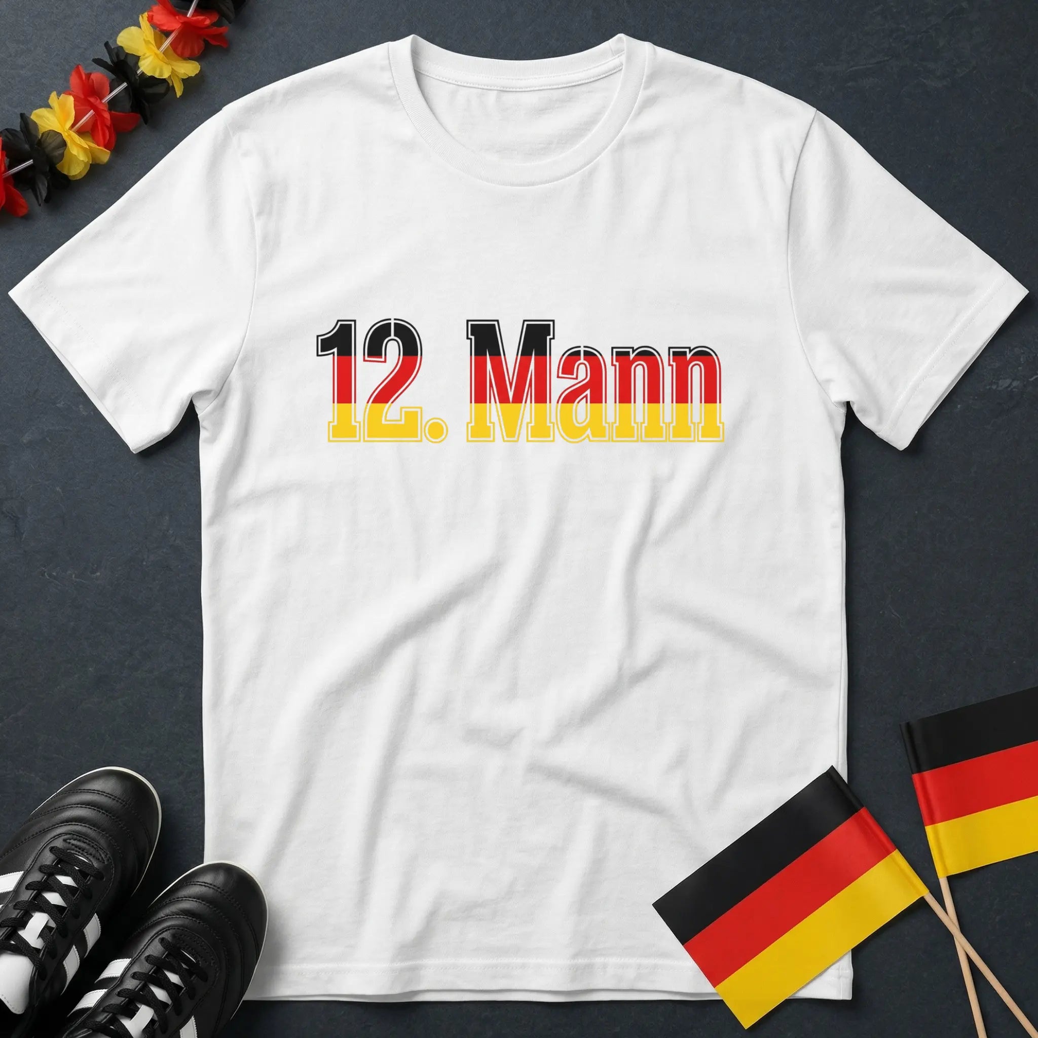 12. Mann Collegiate Serif Deutschland WM T-Shirt