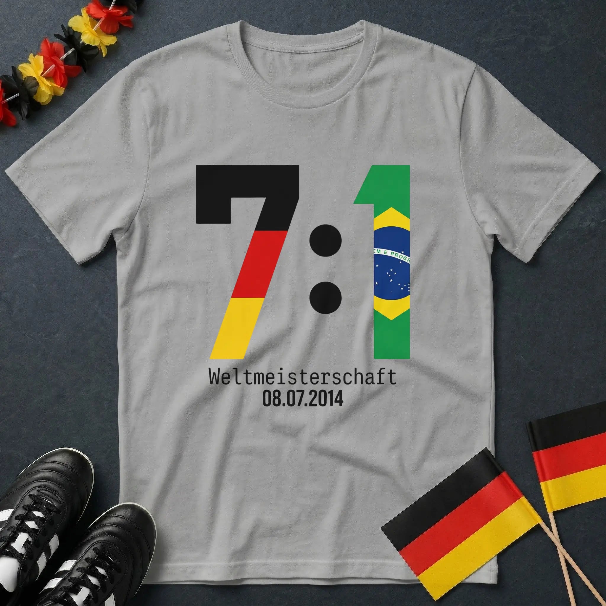 Deutschland 7 : 1 Brasilien mit Datum WM T-Shirt