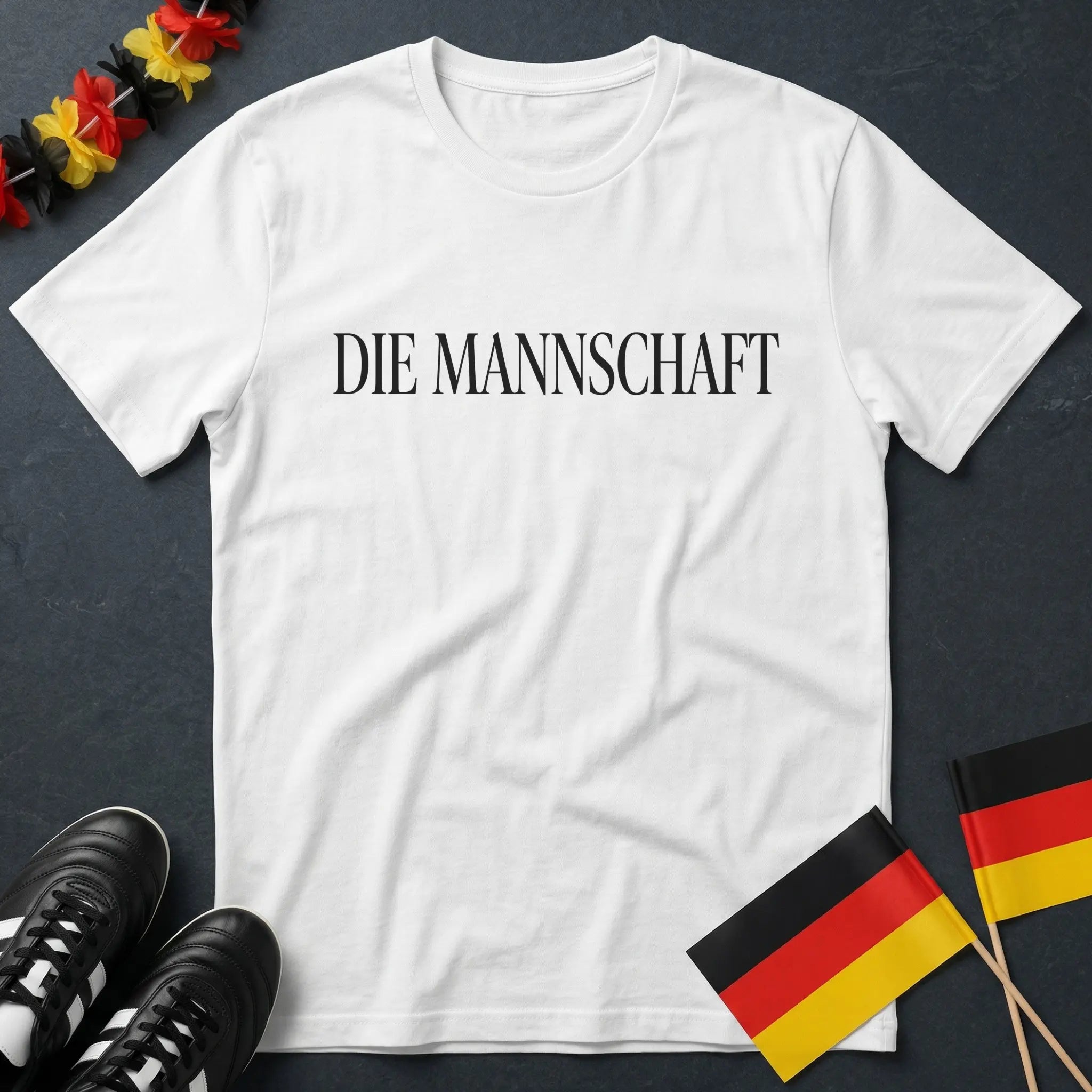 Minimalistisches Die Mannschaft in schwarz T-Shirt