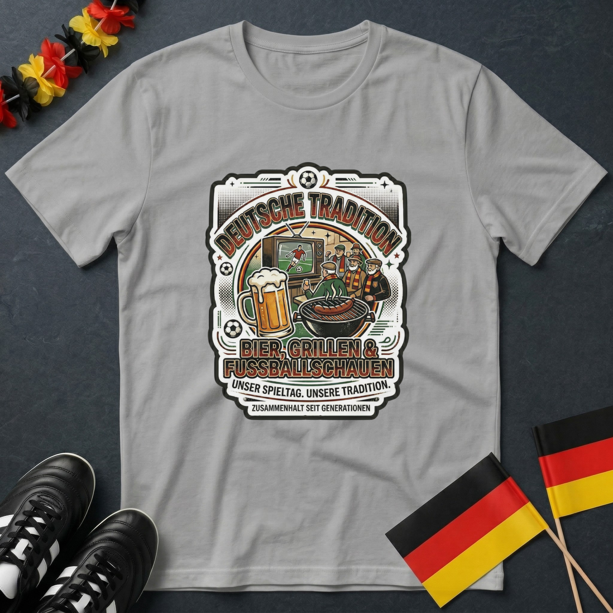 Deutsche Tradition Emblem Vintage Style WM T-Shirt
