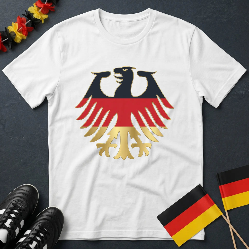 Bundesadler Metalic Deutschland Flagge WM T-Shirt
