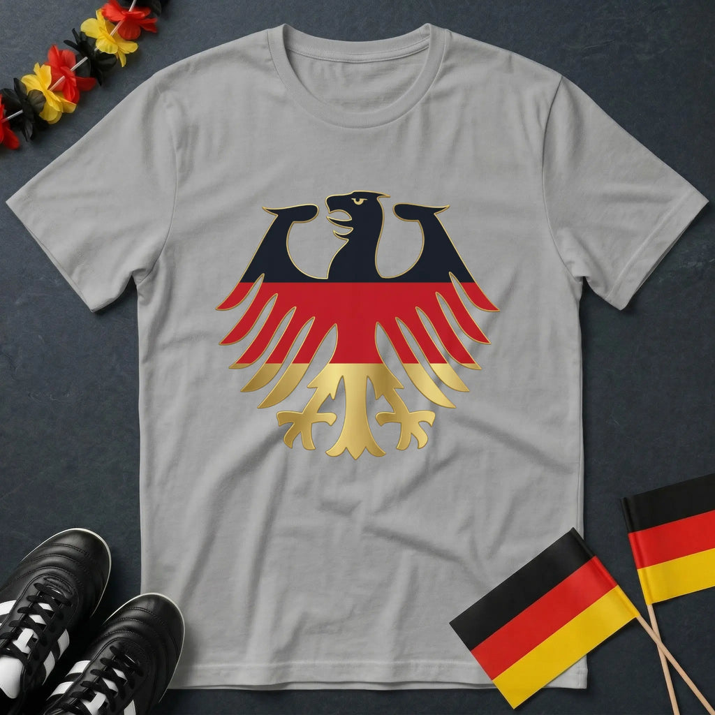 Bundesadler Metalic Deutschland Flagge WM T-Shirt