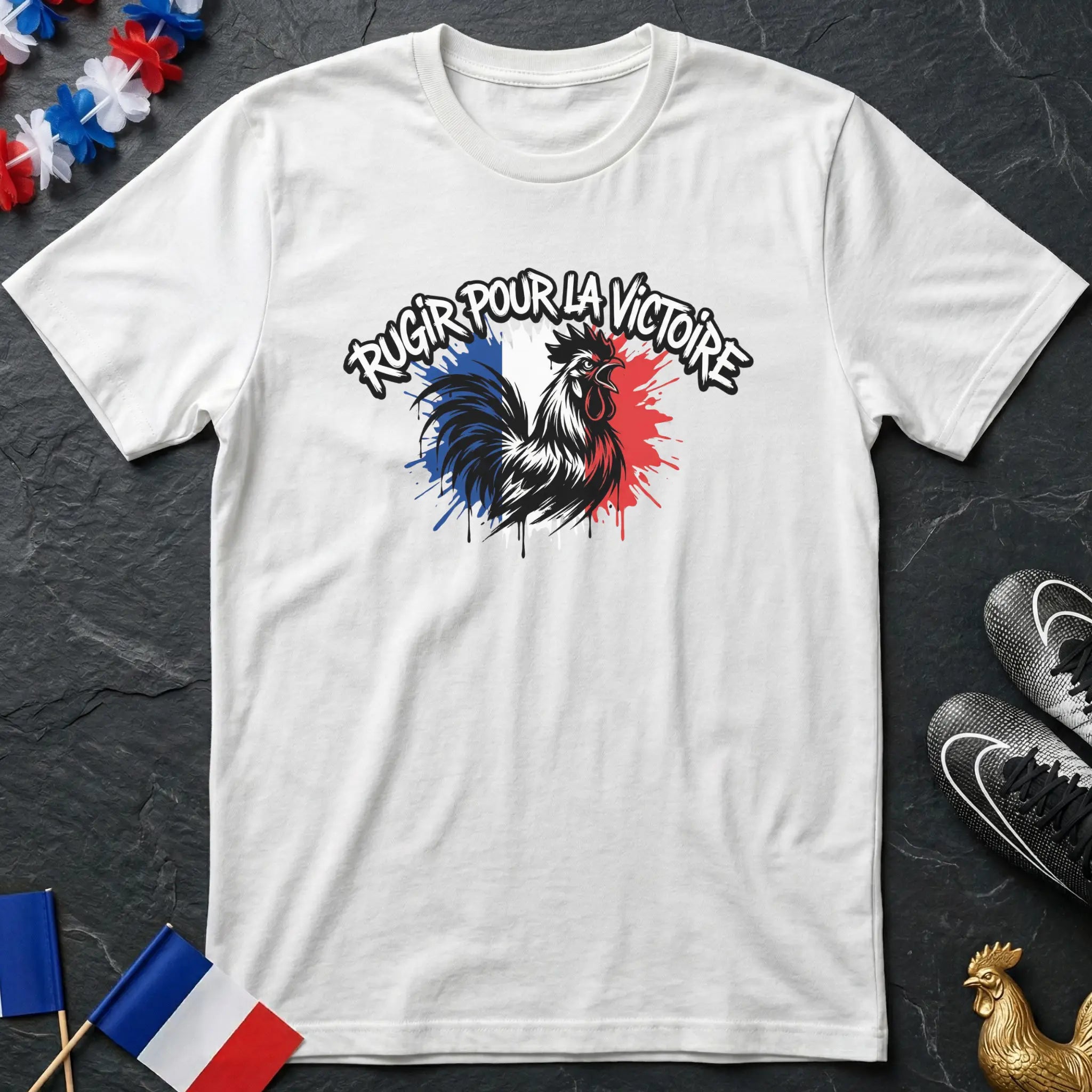 Rugir pour la Victoire Coq Gaulois T-Shirt Coupe du Monde