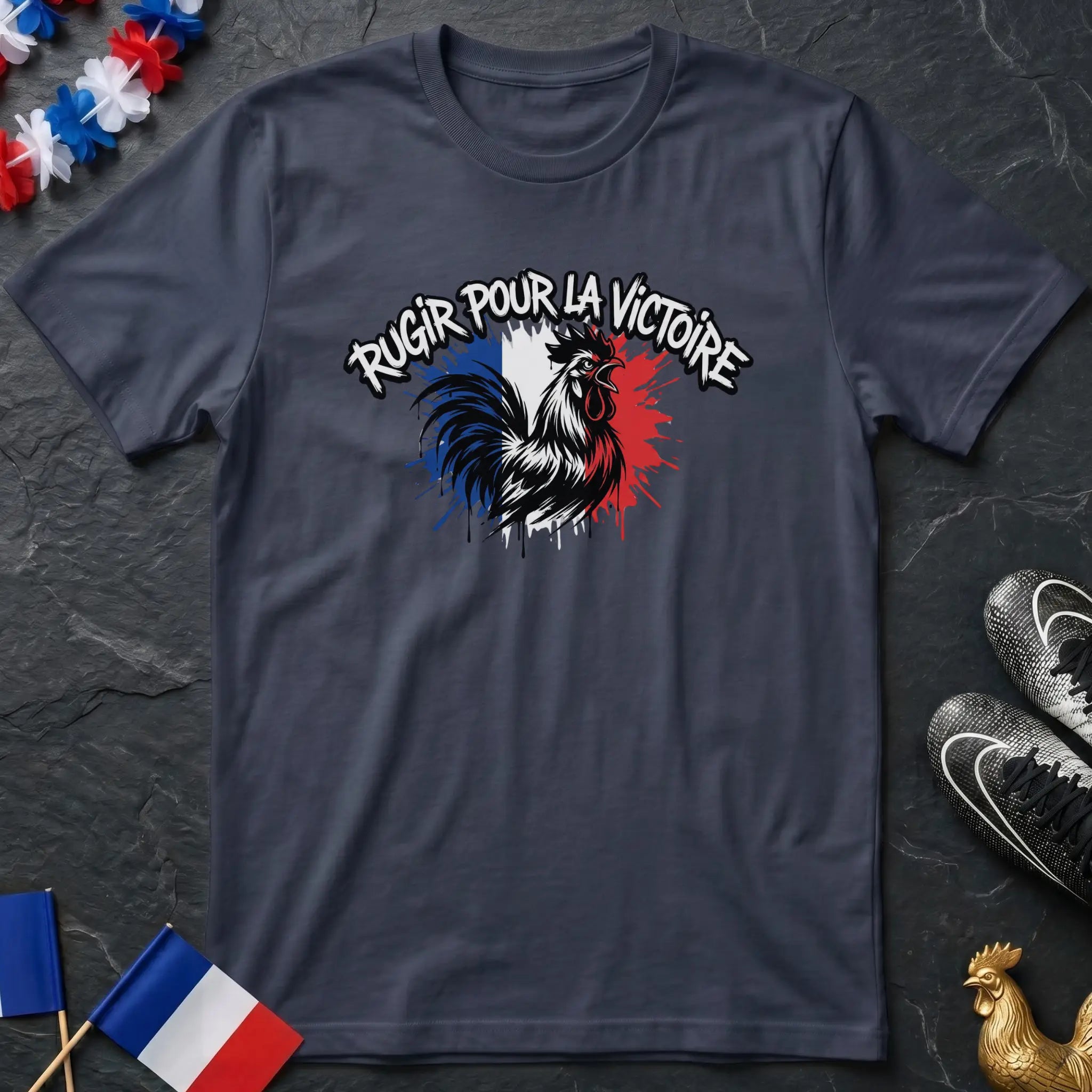 Rugir pour la Victoire Coq Gaulois T-Shirt Coupe du Monde