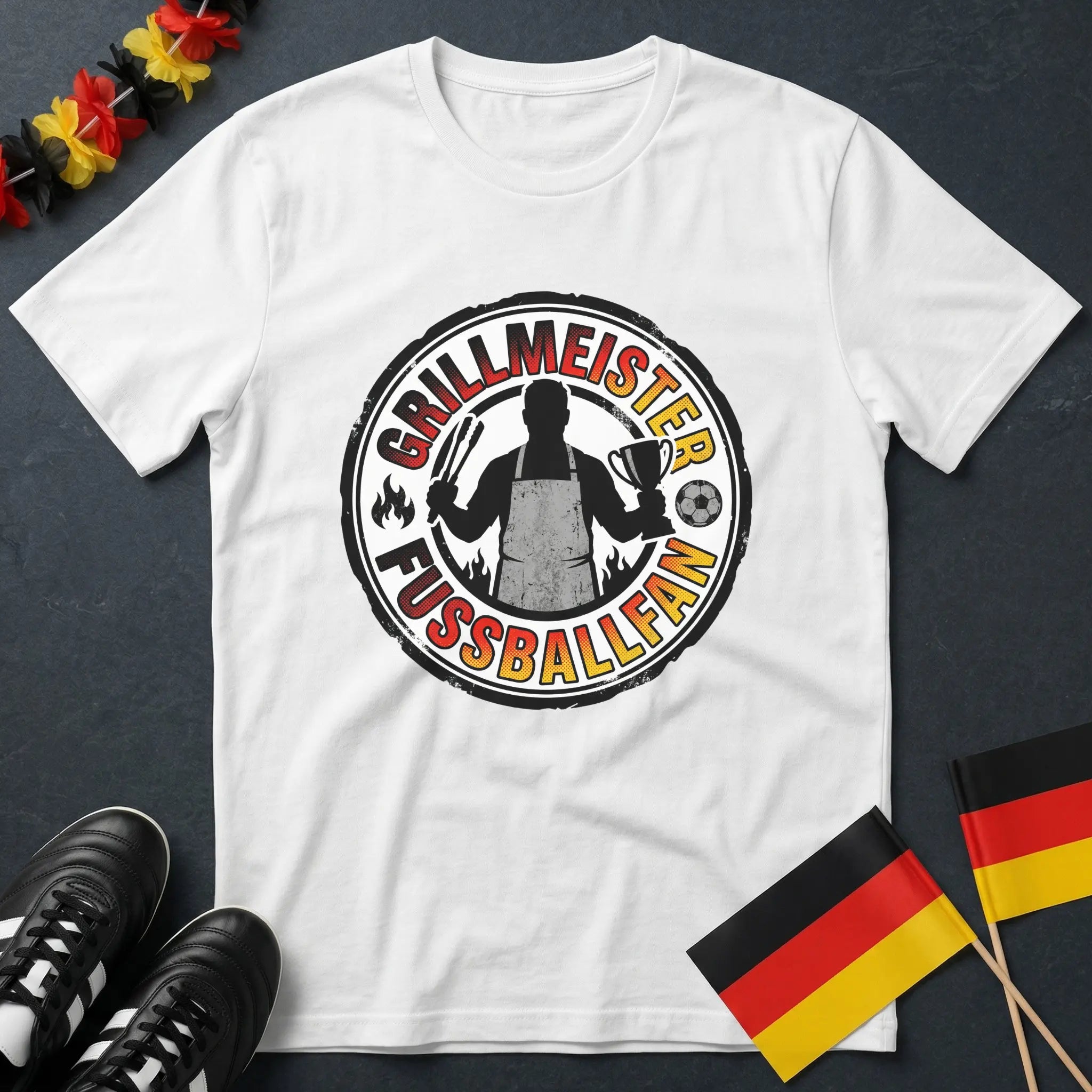 Grillmeister Fußballfan 2026 Vintage Emblem WM T-Shirt