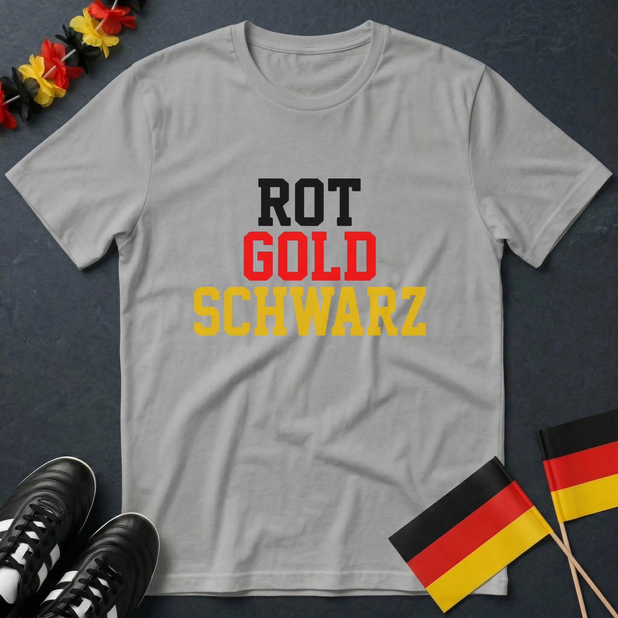 Rot Gold Schwarz Varsity Bold WM T-Shirt