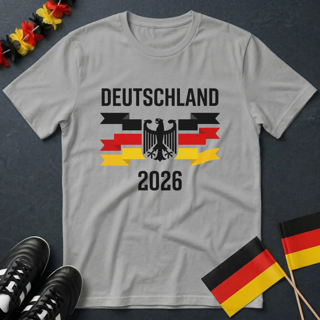 Deutschland 2026 Adler mit Fahnen WM T-Shirt