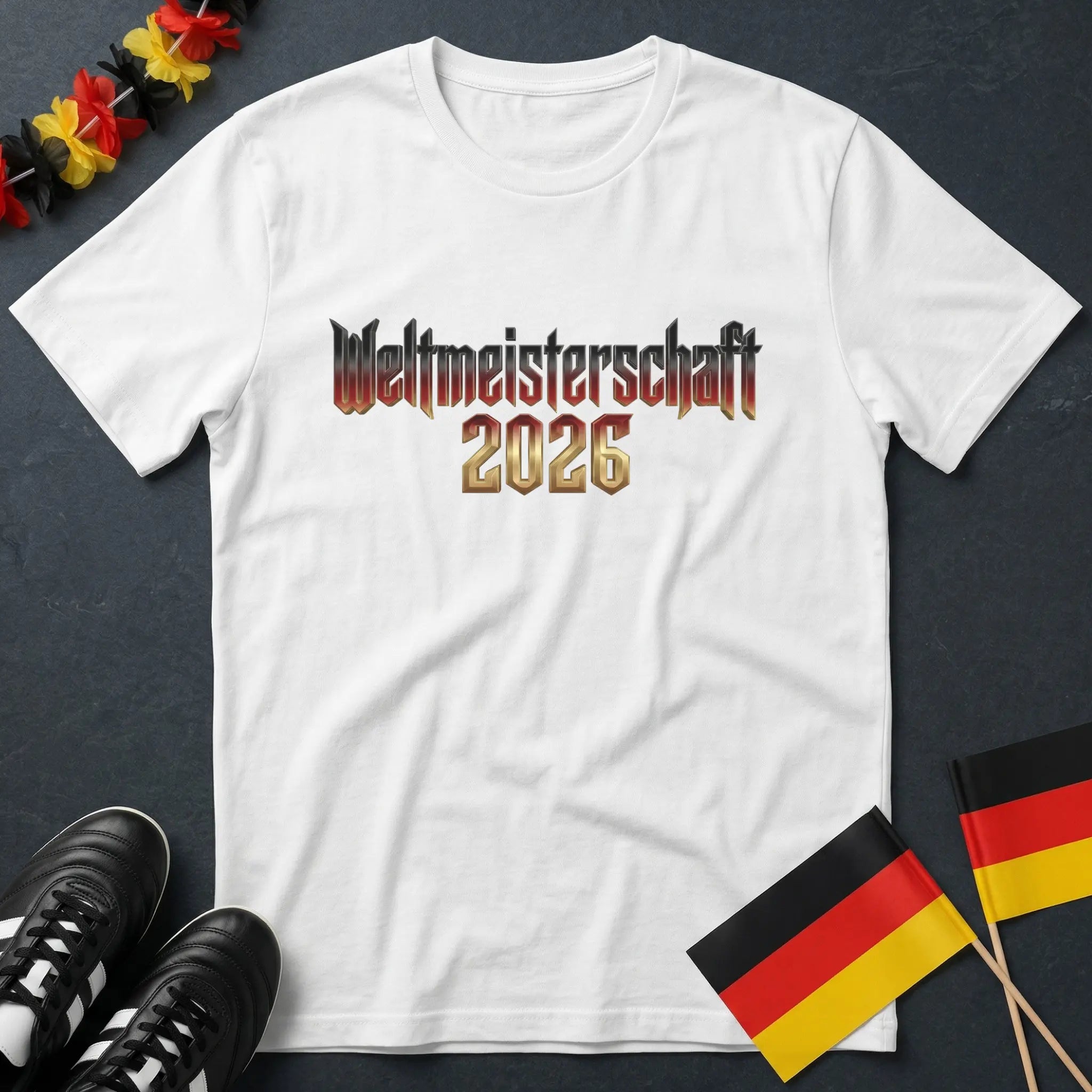 Weltmeisterschaft 2026 Metallic-Gothic Deutschland WM T-Shirt