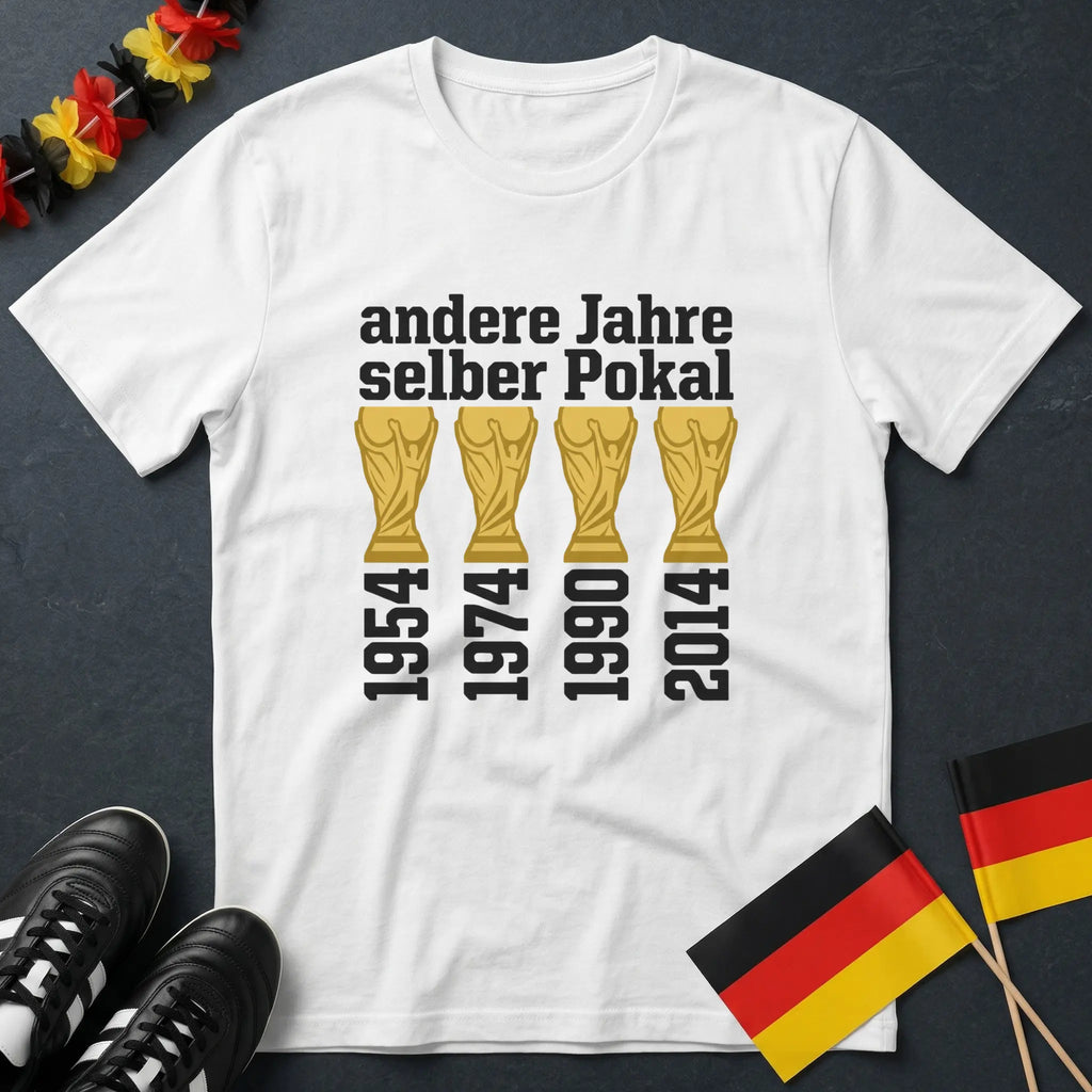 Deutschland Andere Jahre Selber Pokal 54 74 90 14 WM T-Shirt