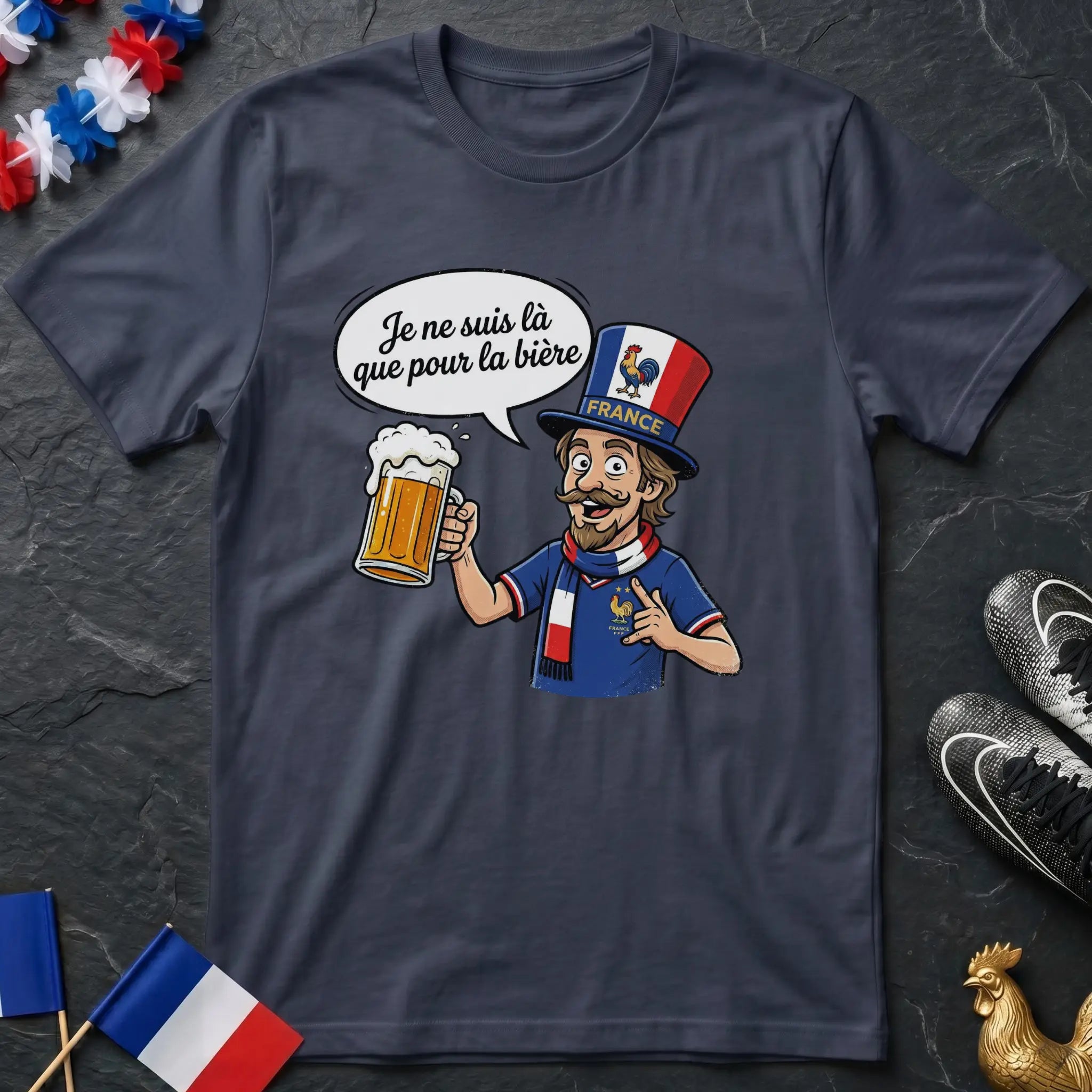 Je Ne Suis Là Que Pour La Bière Fan France T-Shirt Coupe du Monde