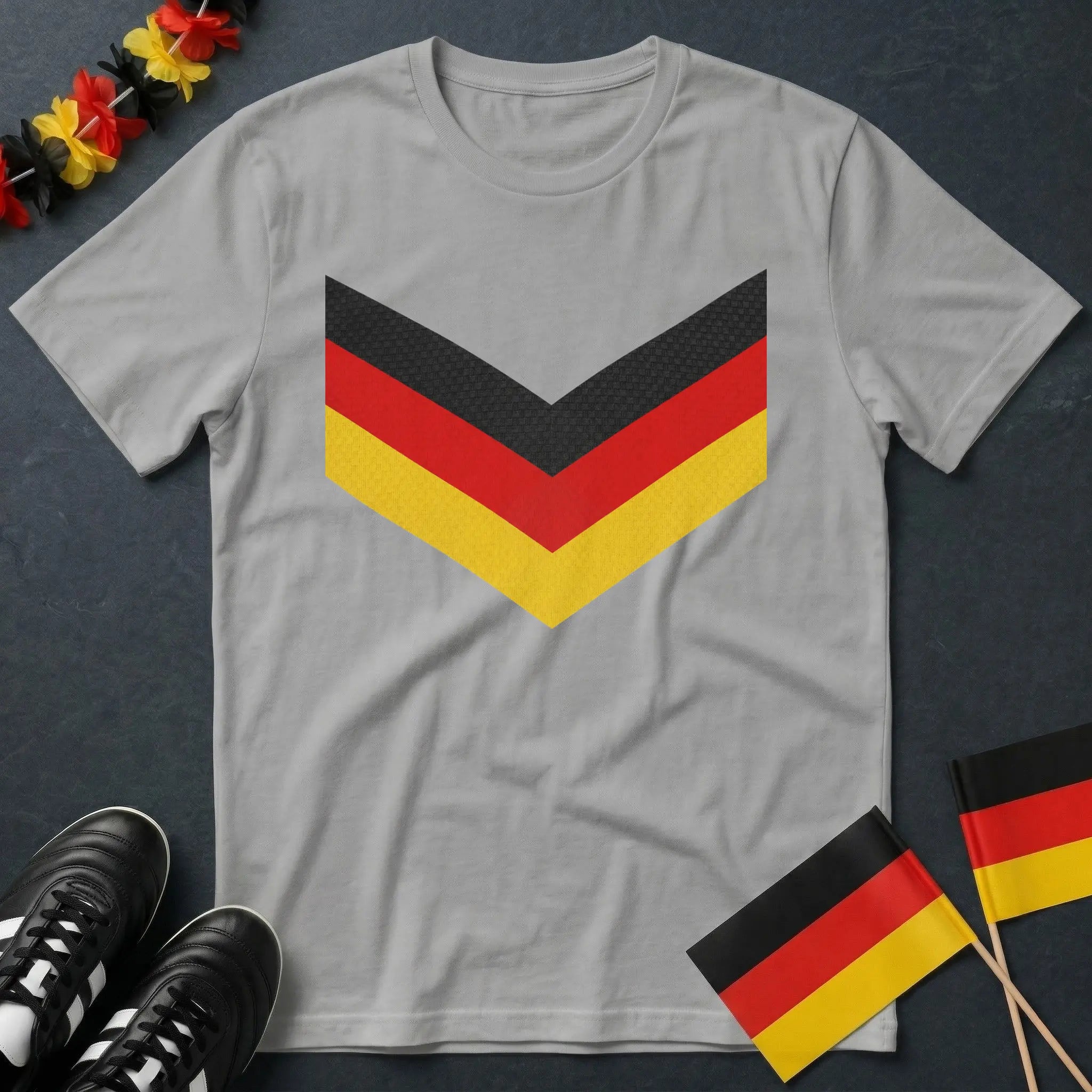 Deutschland Flagge Chevron Style WM T-Shirt