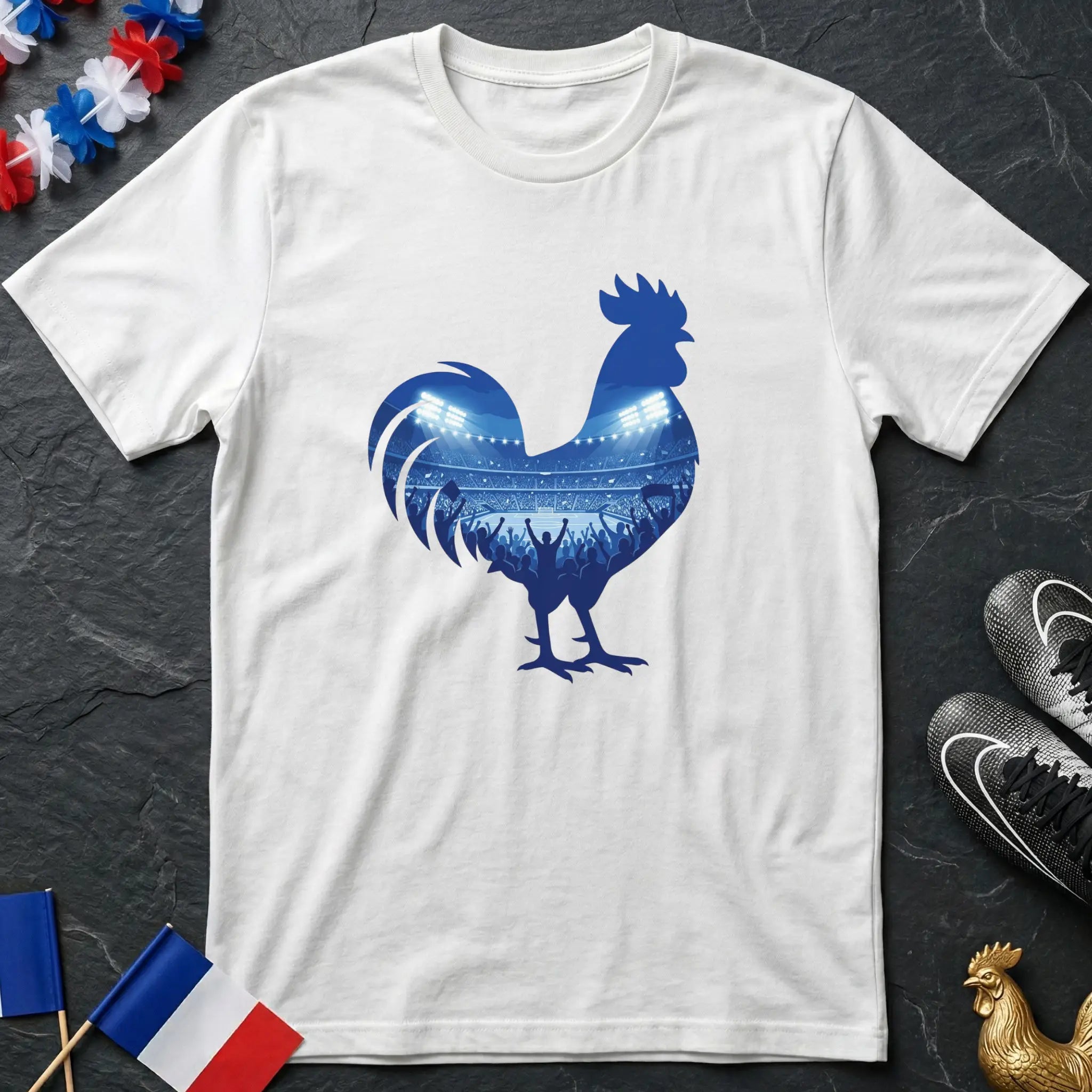 Silhouette Coq Ambiance Stade T-Shirt Coupe du Monde