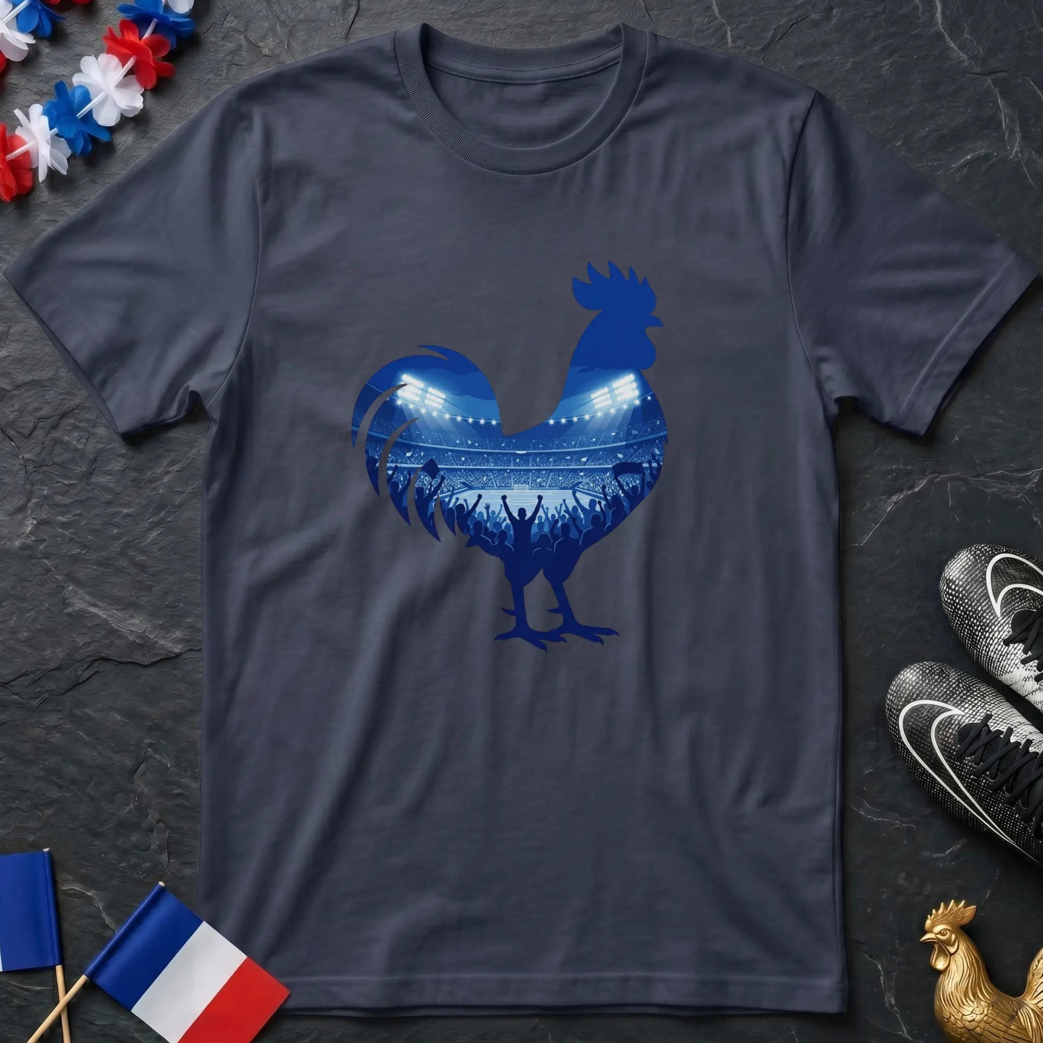 Silhouette Coq Ambiance Stade T-Shirt Coupe du Monde