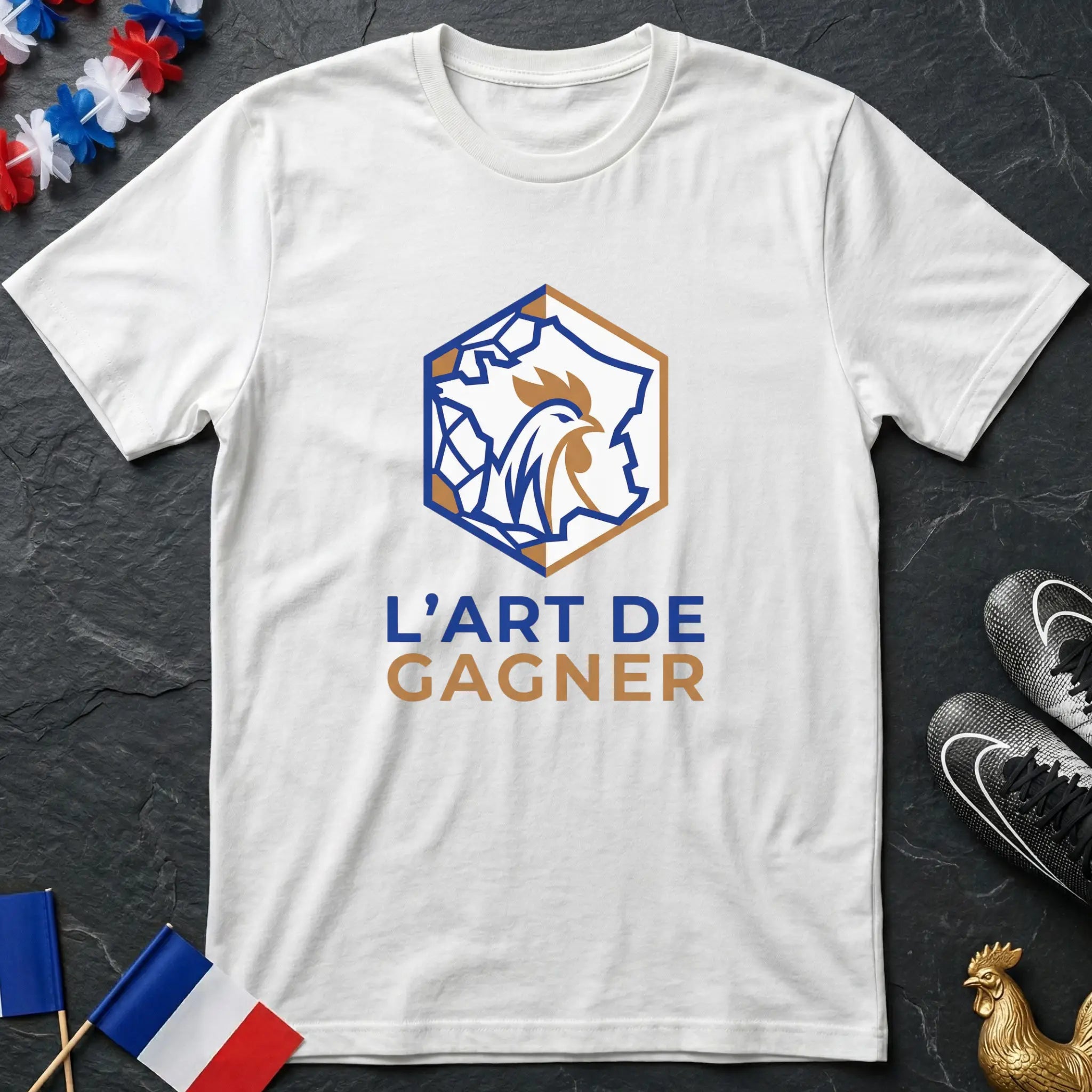 Design Premium Hexagone L'Art de Gagner T-Shirt Coupe du Monde