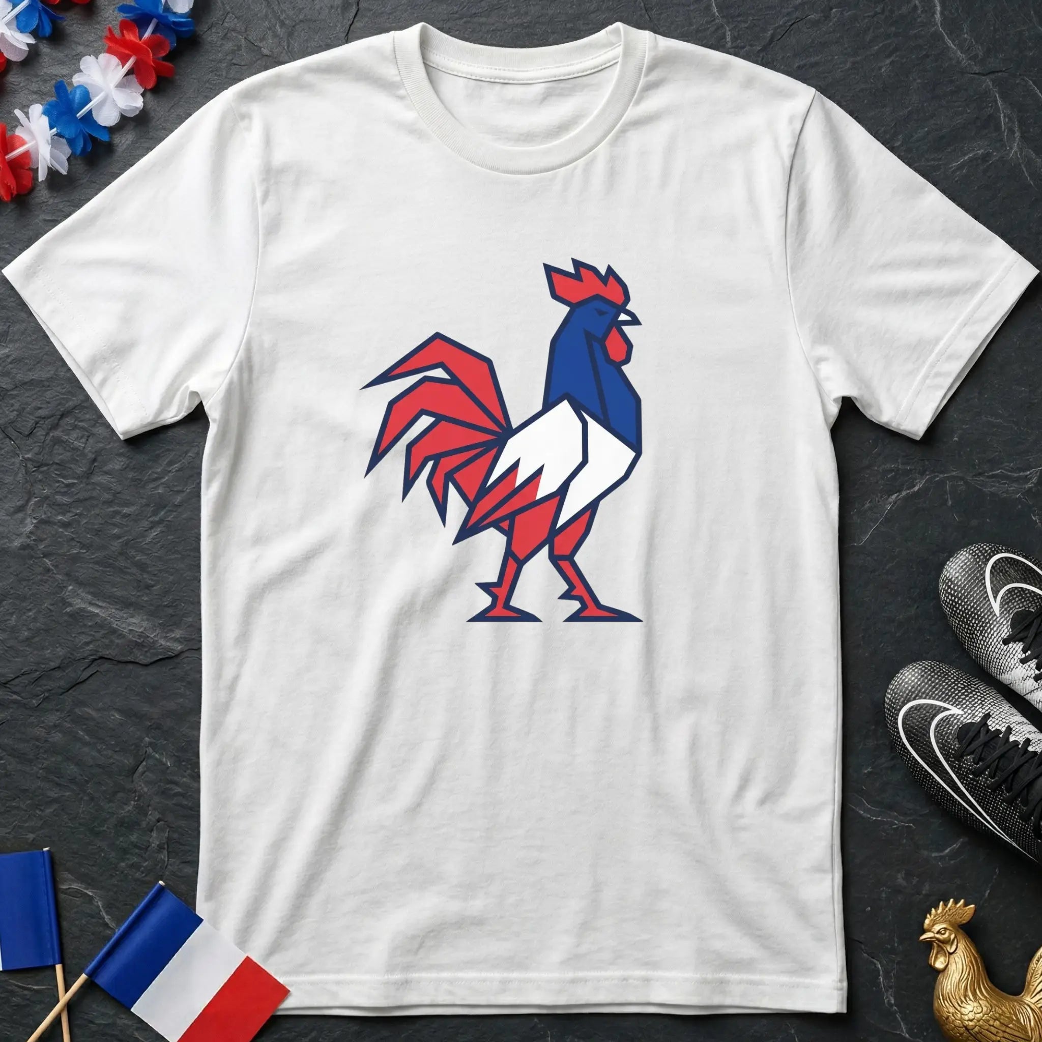 Coq Gaulois Géométrique France T-Shirt Coupe du Monde