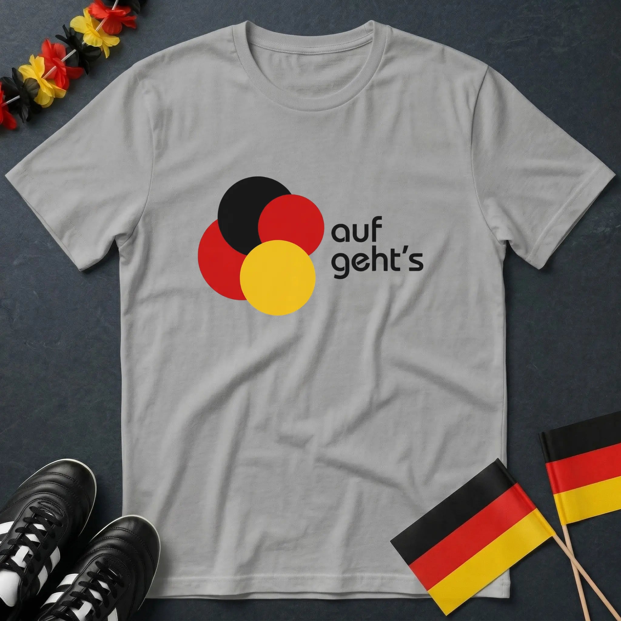 Auf Geht's Deutschland Minimalistische Kreise WM T-Shirt