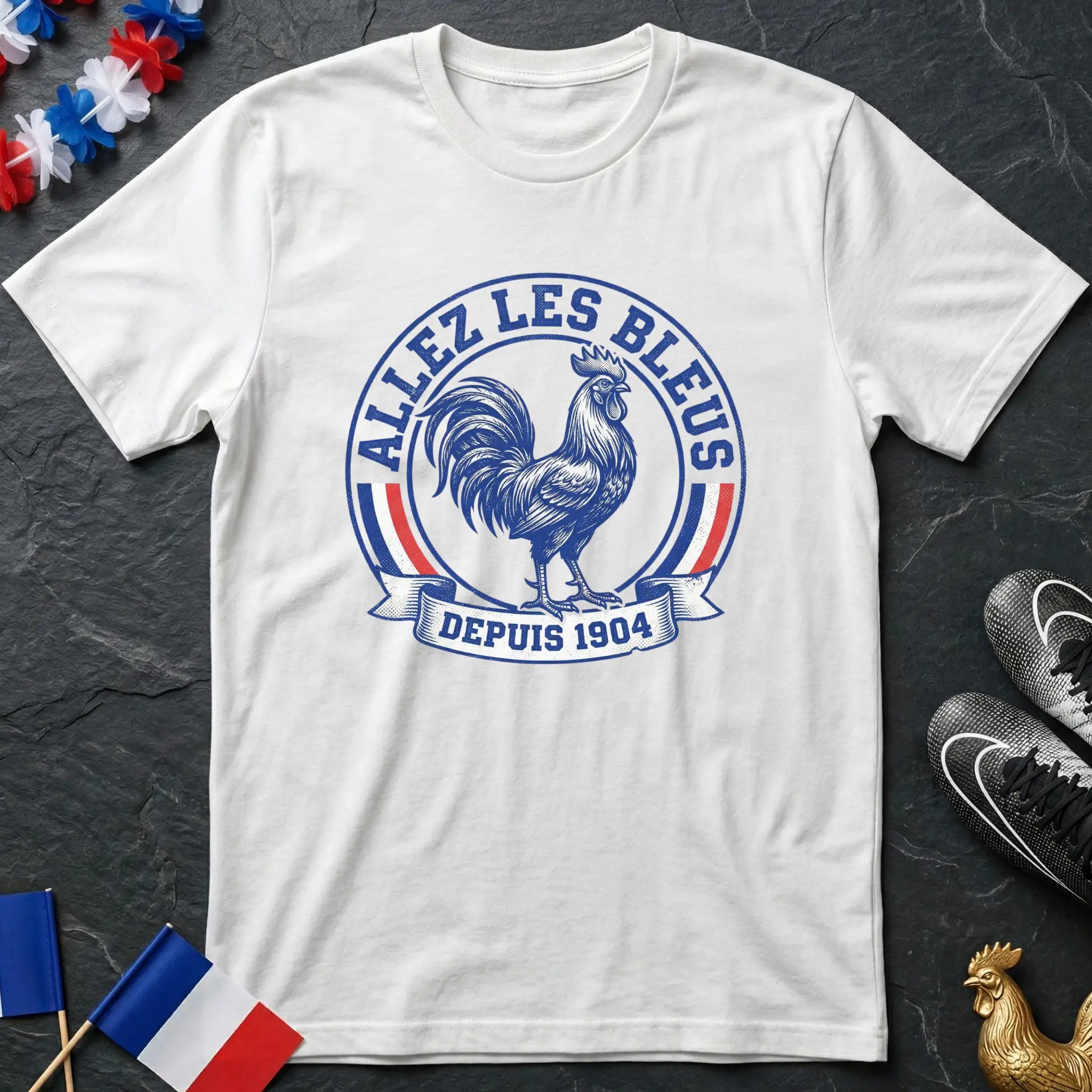 Blason Vintage Depuis 1904 Allez Les Bleus T-Shirt Coupe du Monde