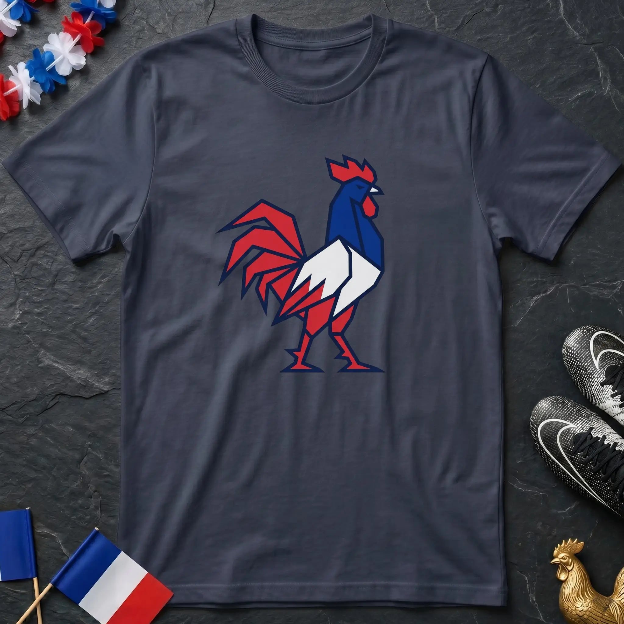 Coq Gaulois Géométrique France T-Shirt Coupe du Monde
